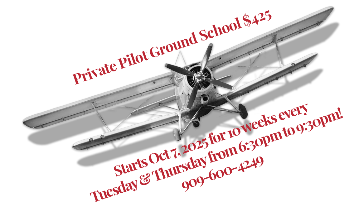 Private Pilot Ground School starts October 7, 2025